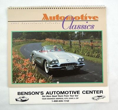 1997 2025 Automotive Classics Classic Cars Appointment Calendar