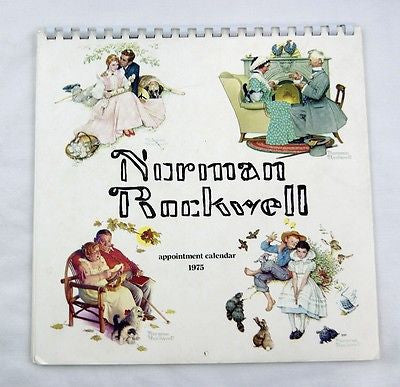Vintage 1975 2025 Norman Rockwell Appointment Calendar