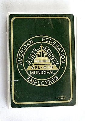 American Federation State County Municipal Employees AFSCME Poker Playing Cards