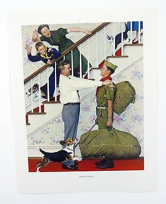 Vintage 1960's Norman Rockwell Homecoming Boy Scout Print