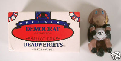 Vintage 1988 Democrat Donkey Deadweights Political Paperweight