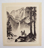 Vintage 1940's R.H. Palenske Yosemite Print