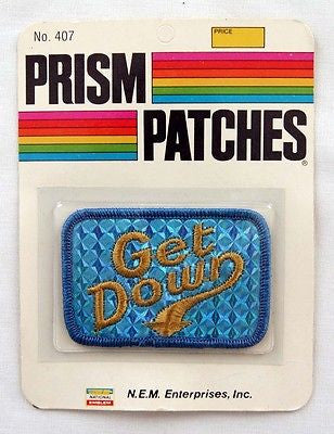 Vintage 1970’s Get Down Reflective Prism Patch