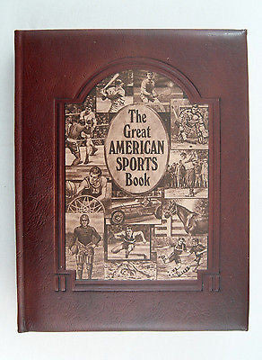 Vintage 1980 The Great American Sports Book Leather Bound Book