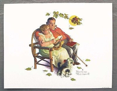 Vintage 1970's Norman Rockwell Fondly Do We Remember Four Seasons Series Print 2