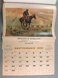 Vintage 1991 2019 Charles M. Russell Western Art Calendar
