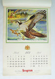 Vintage 1973 2018 Seagram Whiskey De Feo McLean Schelling Wildlife Calendar