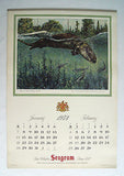Vintage 1973 2018 Seagram Whiskey De Feo McLean Schelling Wildlife Calendar