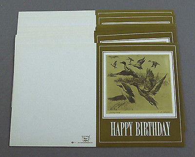 Vintage 1960's R. H. Palenske Getting Away Gold Foil Etch Birthday Card Set