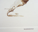 Vintage 1980's Roger Martin The Offensive Play The Defensive Play Tennis Print