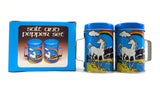 Vintage 1980's Unicorn and Rainbow Salt and Pepper Shaker Set